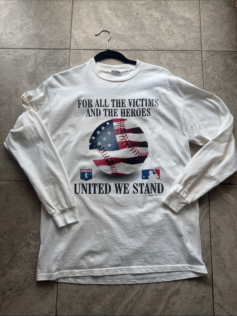 9/11 “For all the victims and the heroes. United we stand” MLB baseball